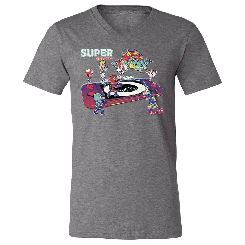 Unisex V-Neck T-Shirt - 8TKV3GJQ - Deep Heather - 13