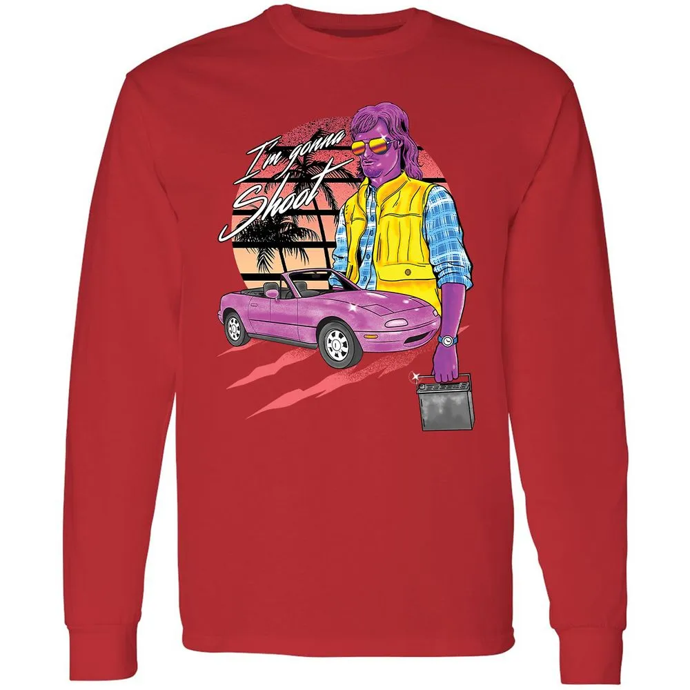 Long Sleeve T-Shirt - KZT8G1B5 - Red - 14