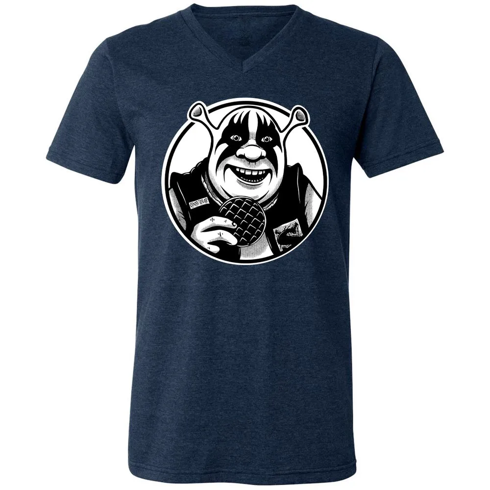 Unisex V-Neck T-Shirt - FEAMGZ36 - Heather Navy - 15