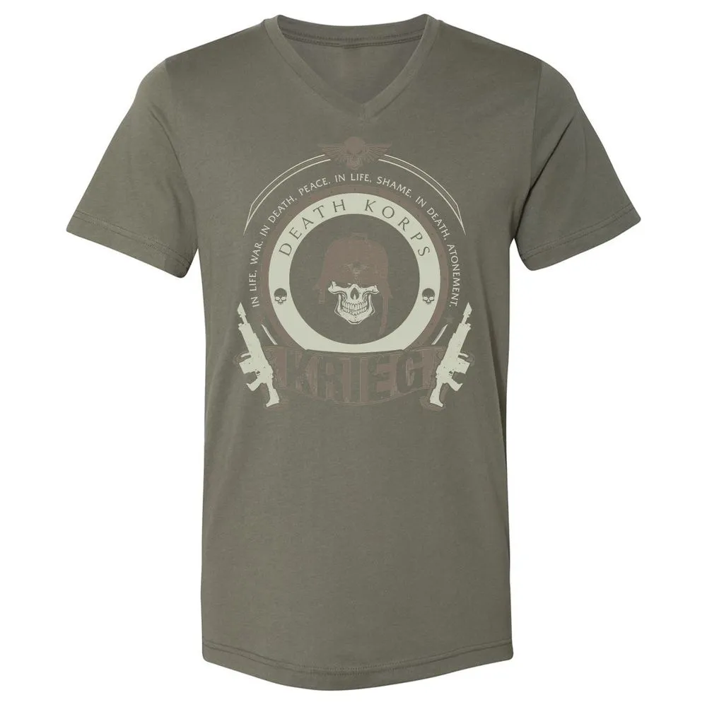 Unisex V-Neck T-Shirt - 9SHQZC1C - Military Green - 10