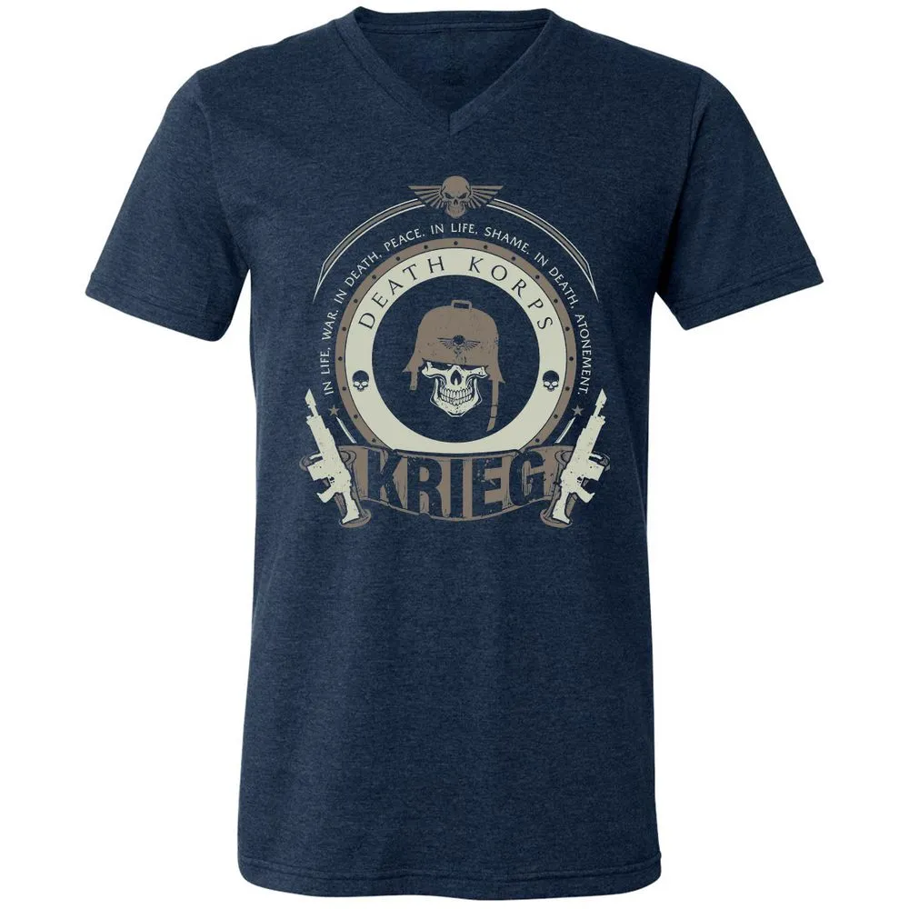 Unisex V-Neck T-Shirt - 9SHQZC1C - Heather Navy - 15