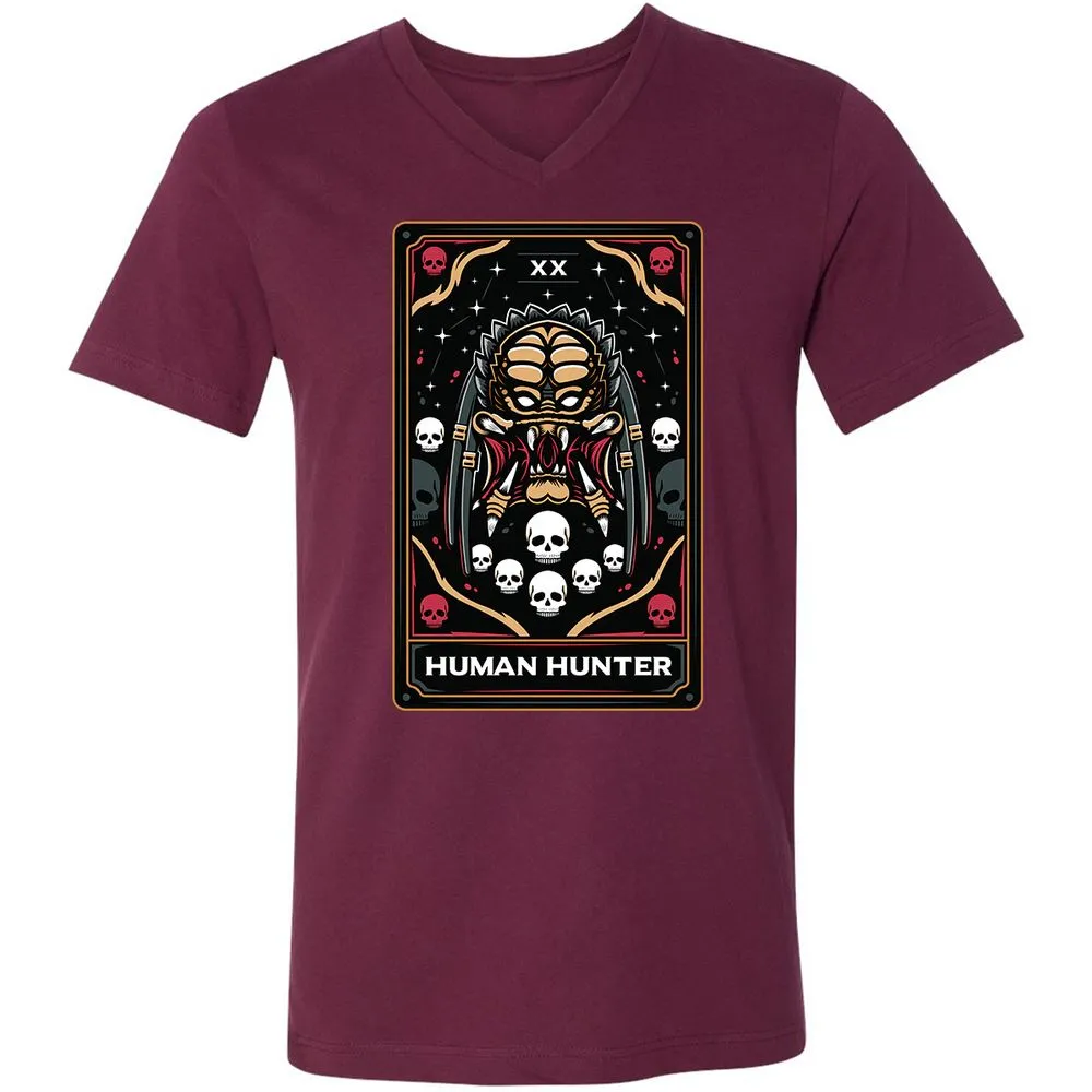 Unisex V-Neck T-Shirt - R54ATQTD - Maroon - 6