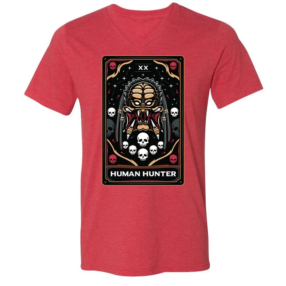 Unisex V-Neck T-Shirt - R54ATQTD - Heather Red - 16