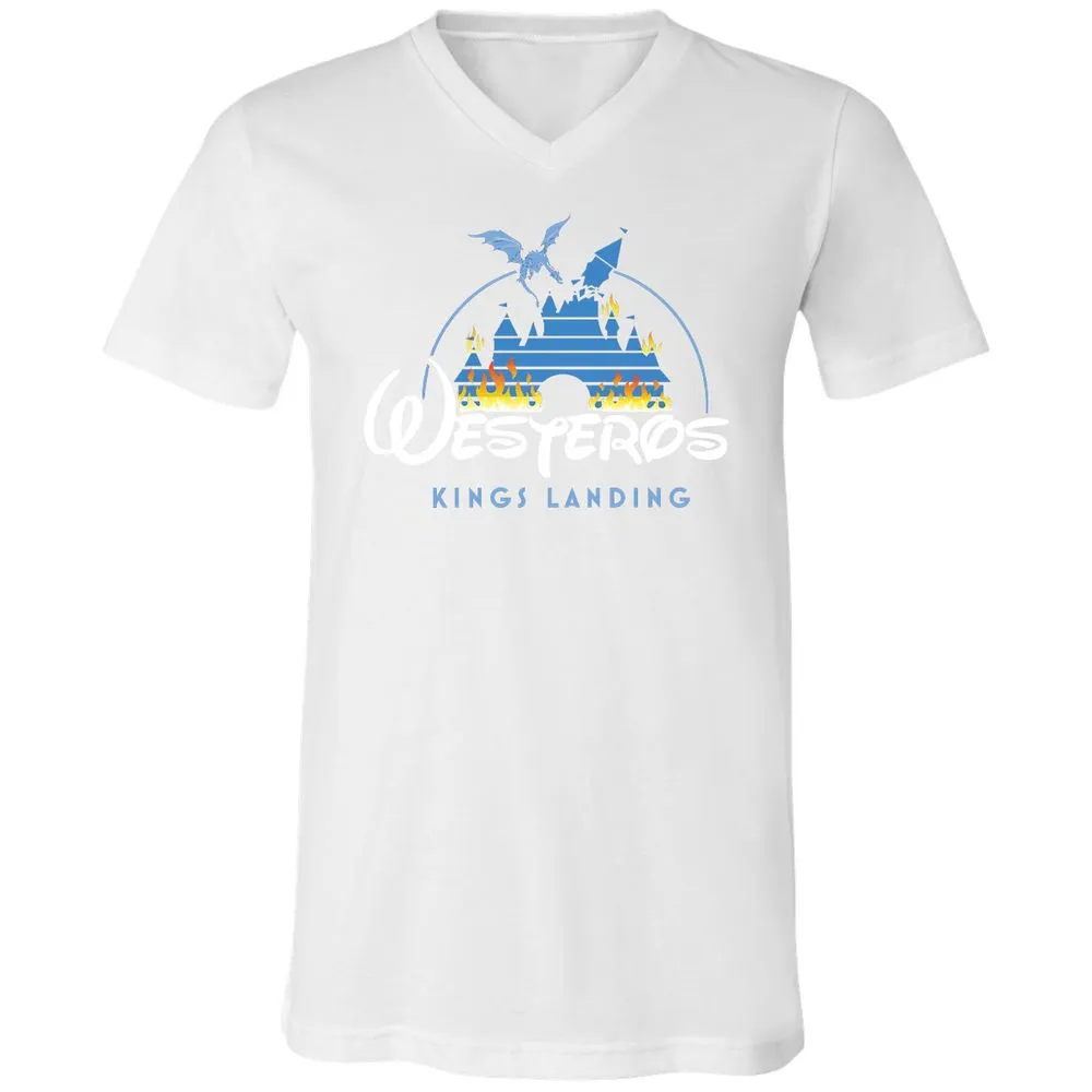 Unisex V-Neck T-Shirt - UCTALBPQ - White - 5