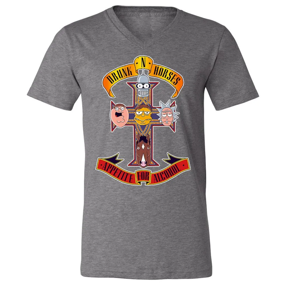 Unisex V-Neck T-Shirt - 48UHCCNW - Deep Heather - 13