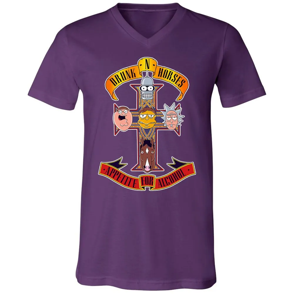 Unisex V-Neck T-Shirt - 48UHCCNW - Team Purple - 9