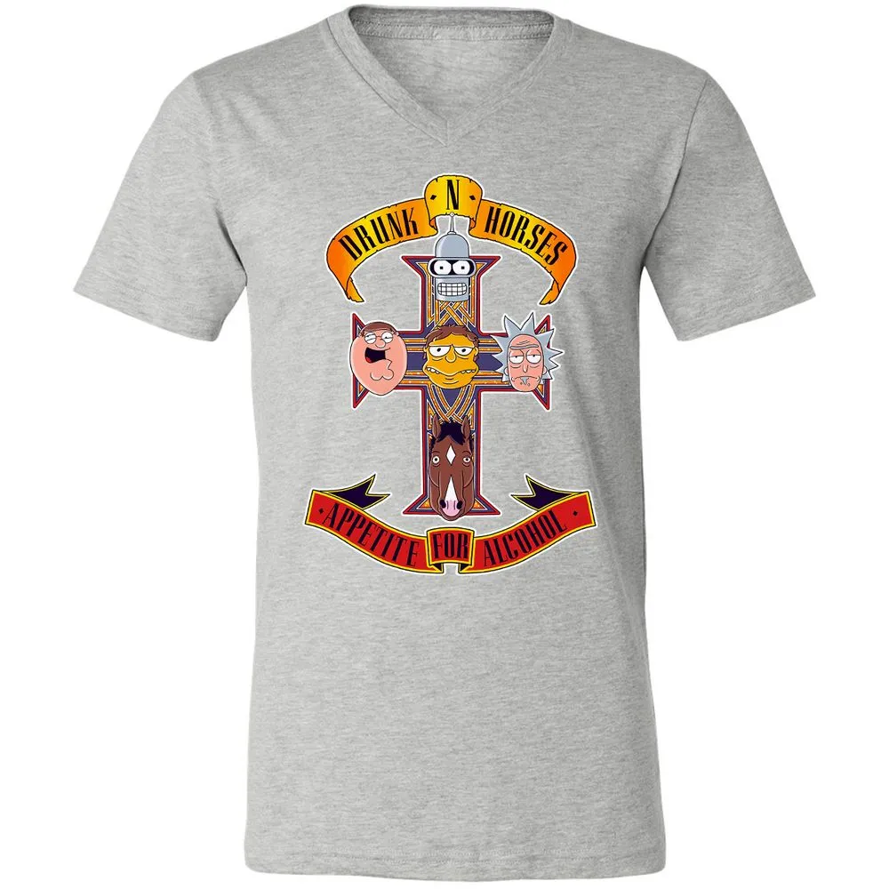Unisex V-Neck T-Shirt - 48UHCCNW - Athletic Heather - 7