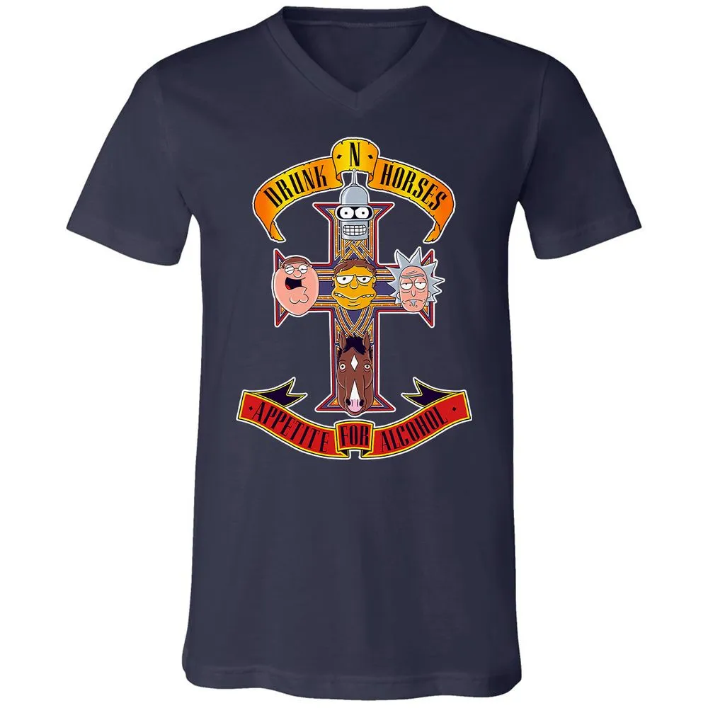 Unisex V-Neck T-Shirt - 48UHCCNW - Navy - 2