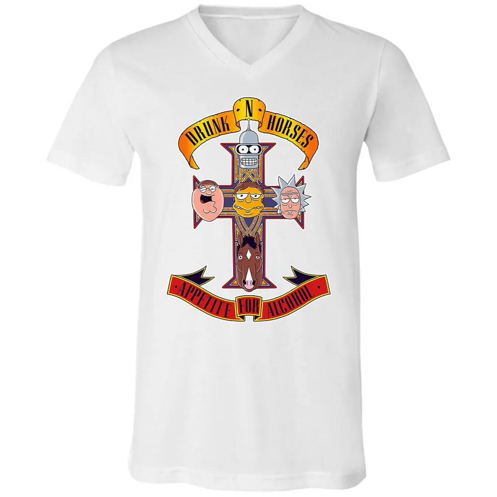 Unisex V-Neck T-Shirt - 48UHCCNW - White - 5