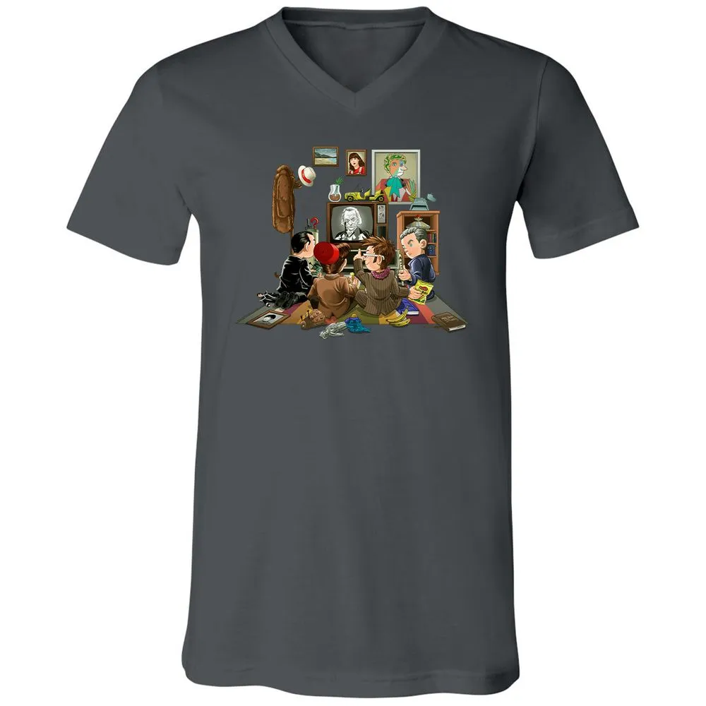 Unisex V-Neck T-Shirt - XZ6L4SJY - Asphalt - 12