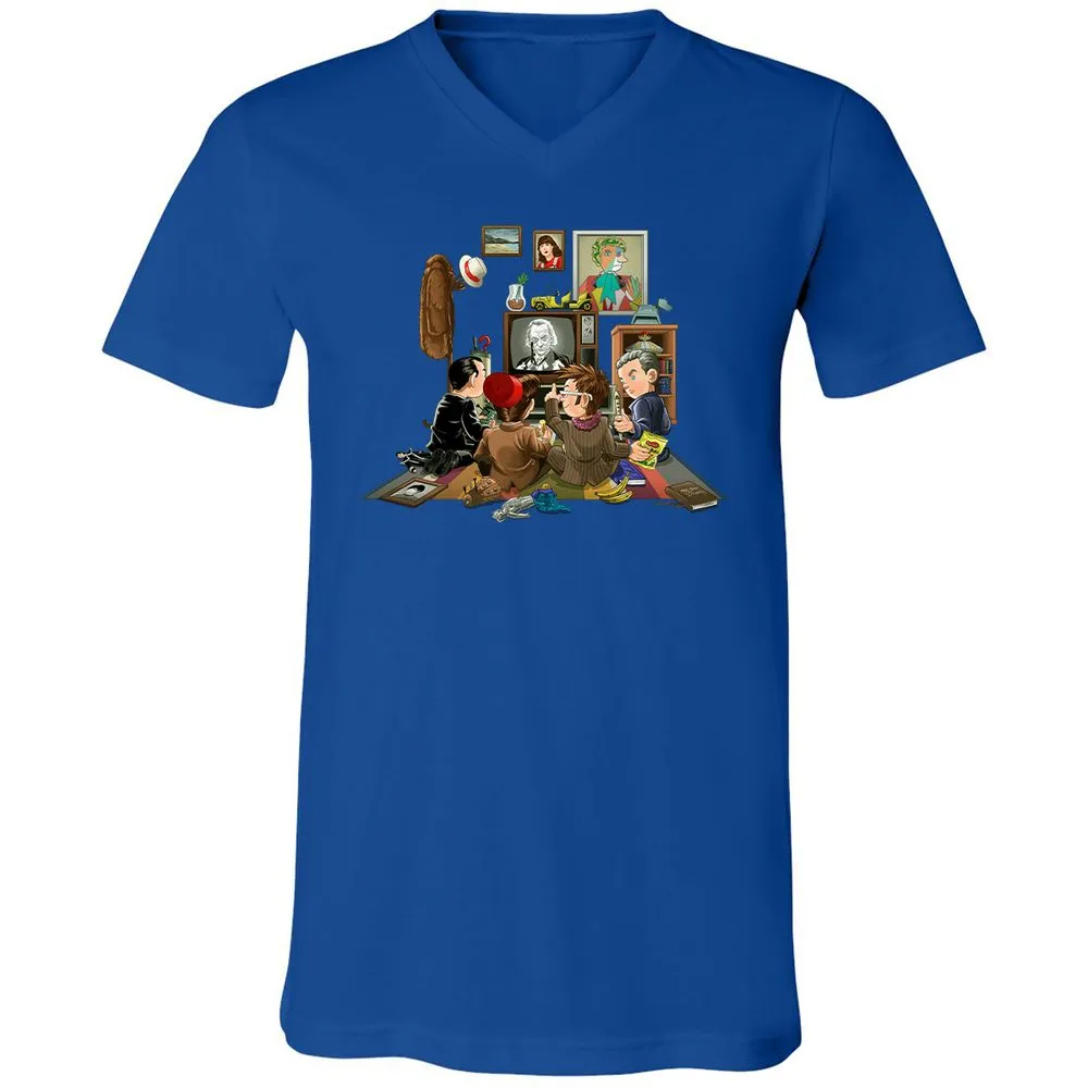 Unisex V-Neck T-Shirt - XZ6L4SJY - True Royal - 4