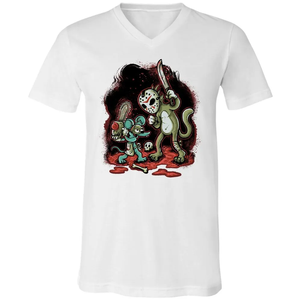Unisex V-Neck T-Shirt - Y1M316Y4 - White - 5