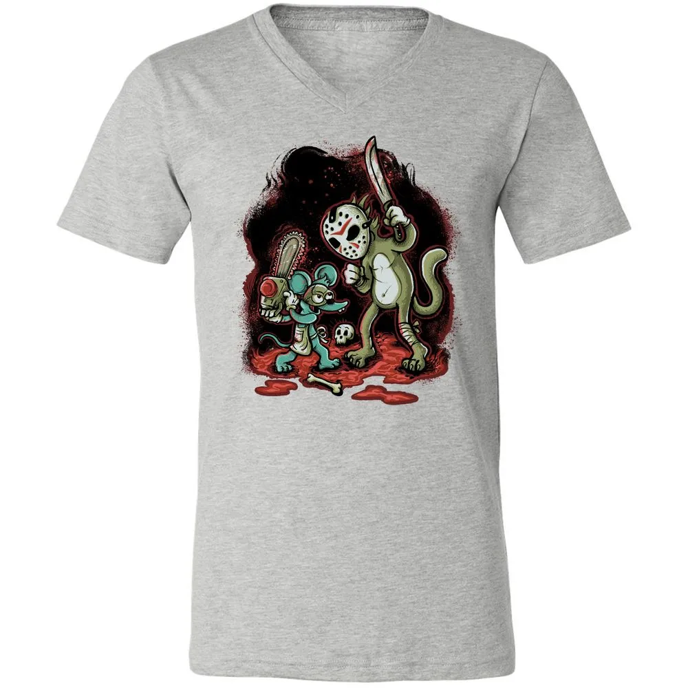 Unisex V-Neck T-Shirt - Y1M316Y4 - Athletic Heather - 7