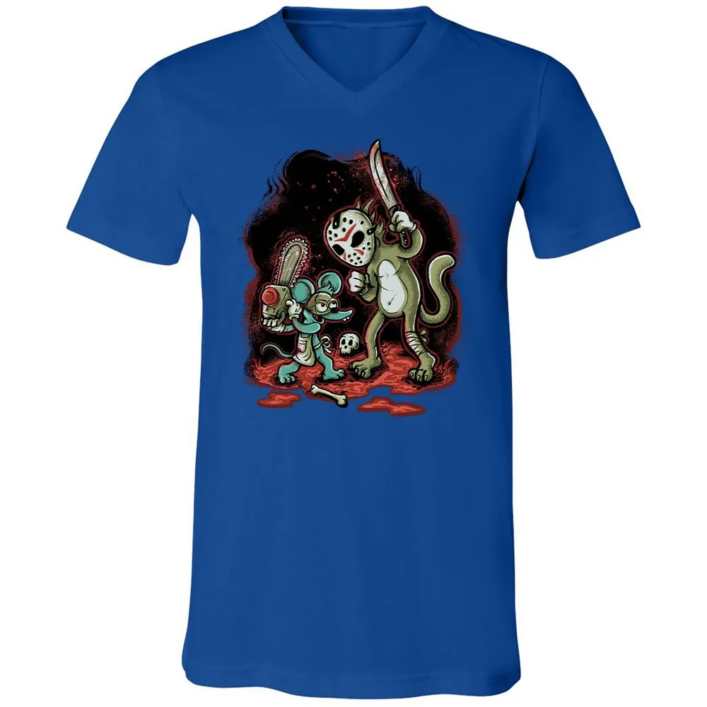 Unisex V-Neck T-Shirt - Y1M316Y4 - True Royal - 4