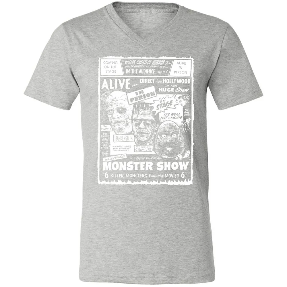 Unisex V-Neck T-Shirt - KCURS8MW - Athletic Heather - 7