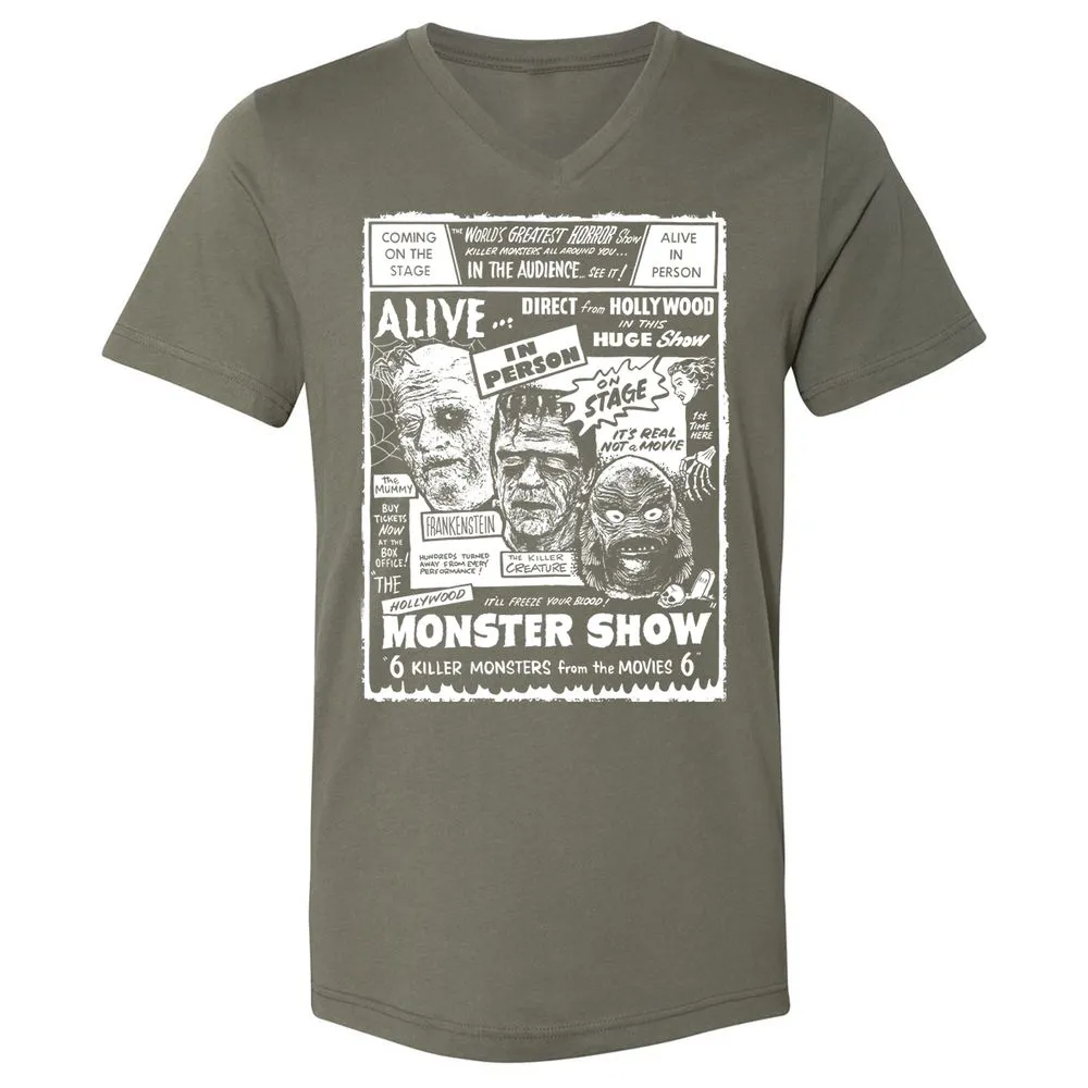 Unisex V-Neck T-Shirt - KCURS8MW - Military Green - 10