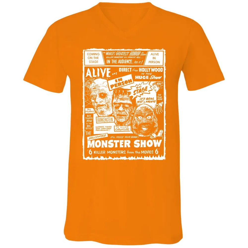 Unisex V-Neck T-Shirt - KCURS8MW - Orange - 11