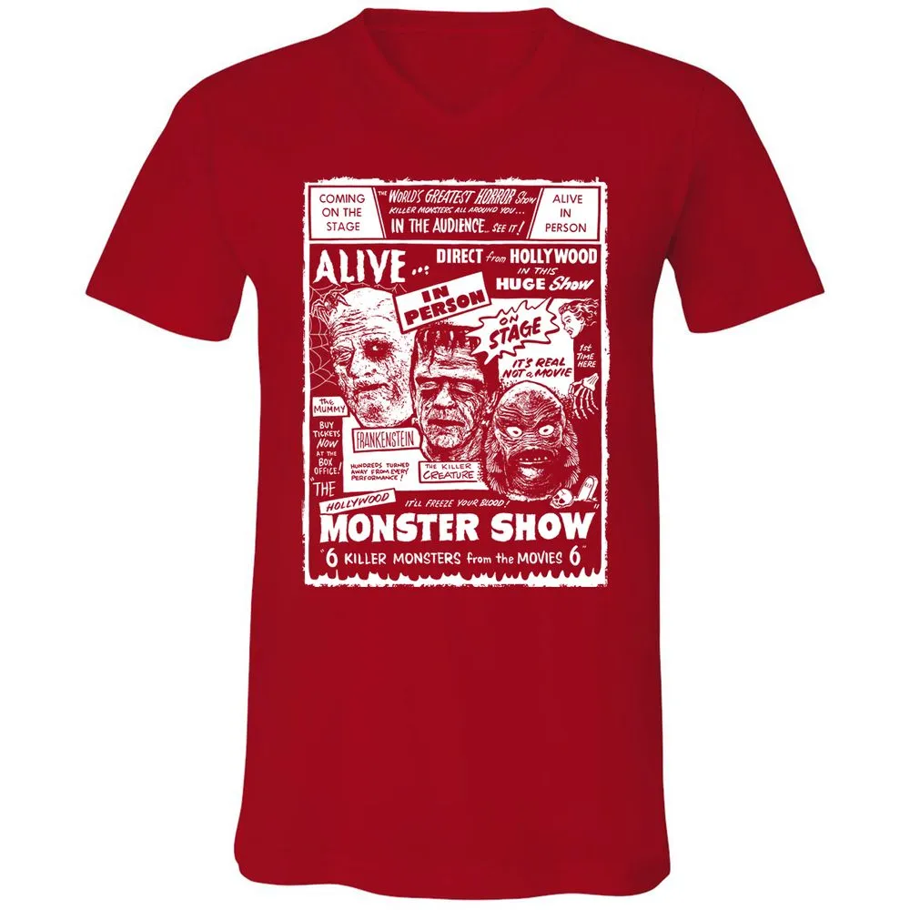 Unisex V-Neck T-Shirt - KCURS8MW - Red - 3