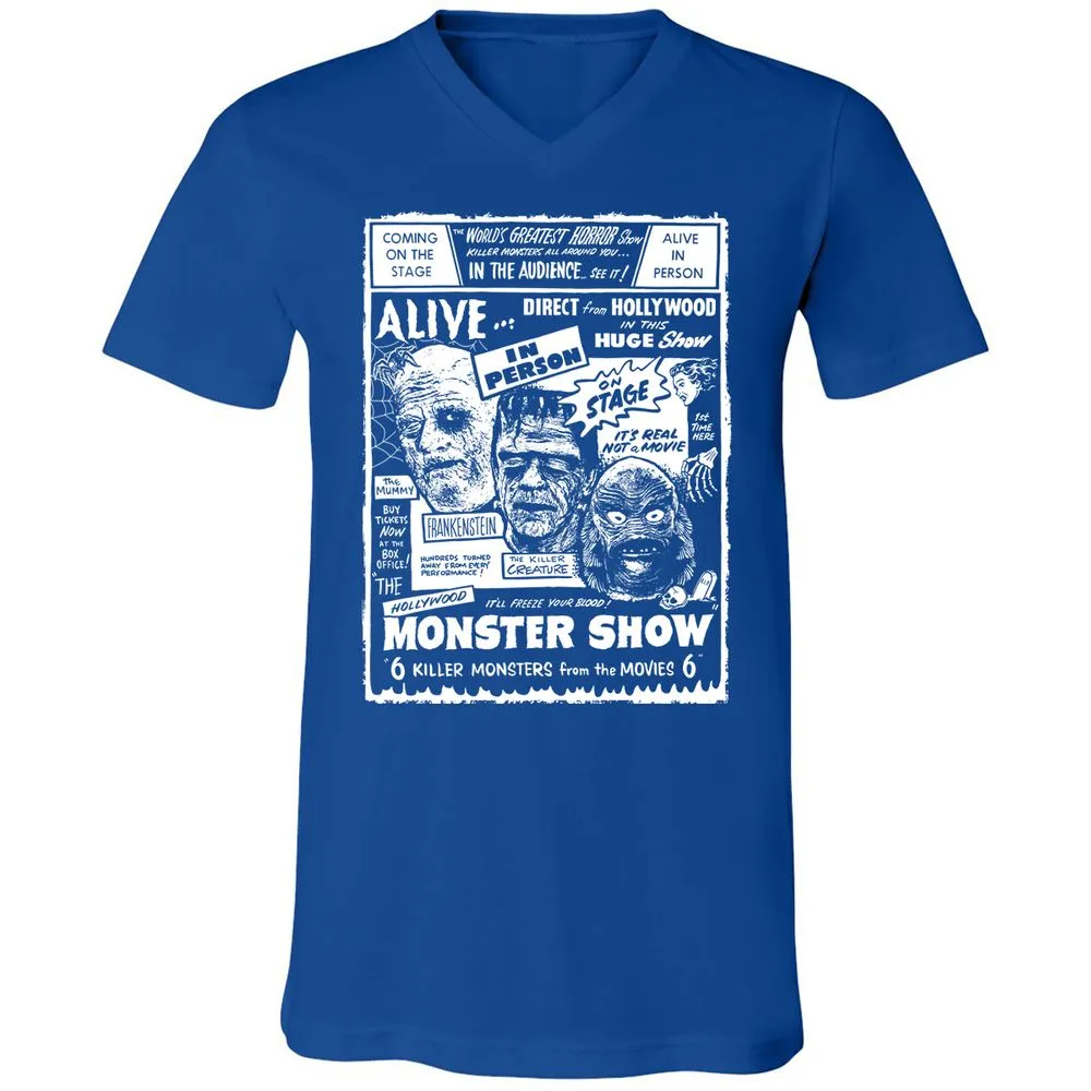 Unisex V-Neck T-Shirt - KCURS8MW - True Royal - 4