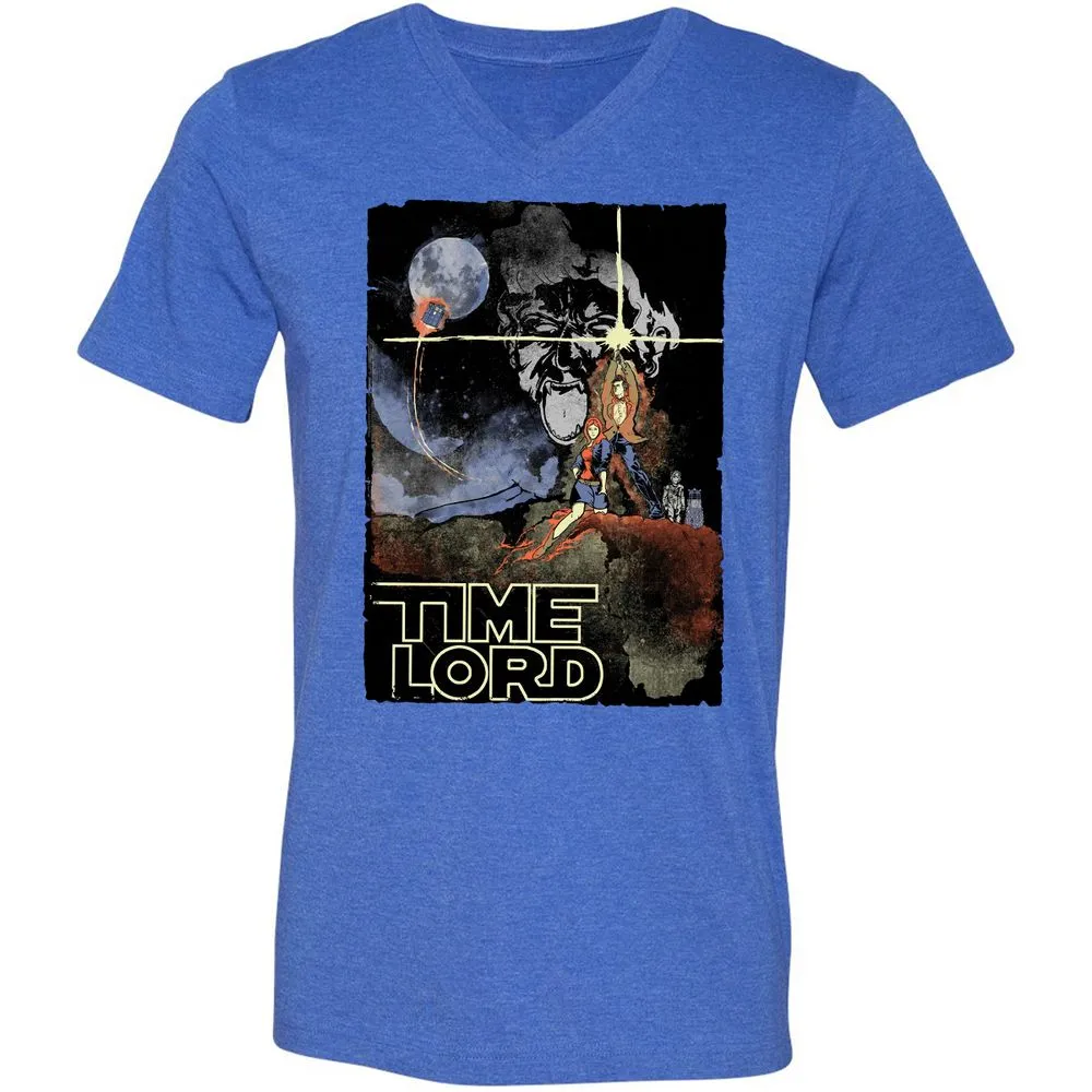 Unisex V-Neck T-Shirt - YR427ZBU - Heather True Royal - 14