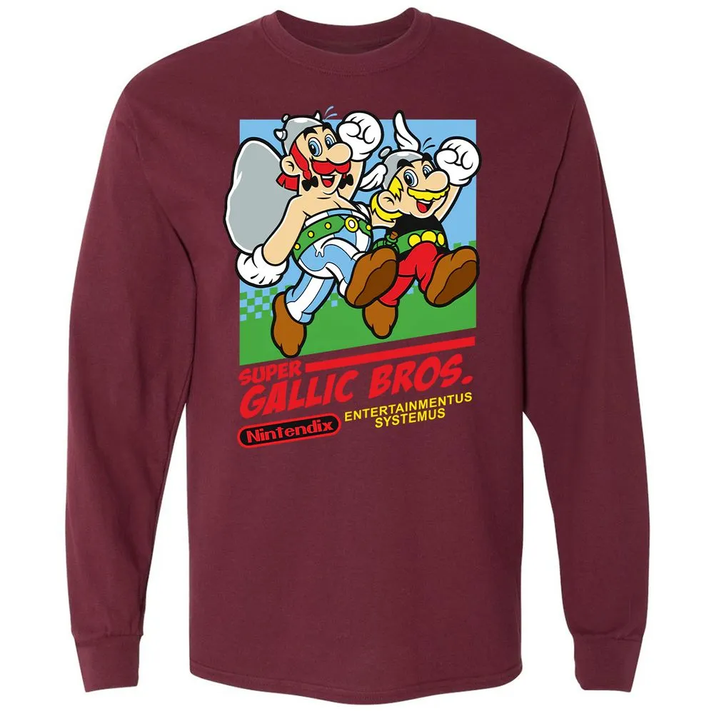 Long Sleeve T-Shirt - 6HBBQX5B - Maroon - 11