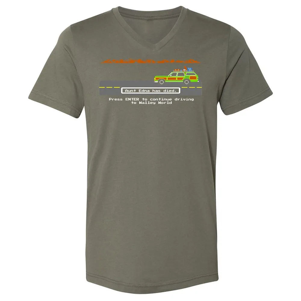 Unisex V-Neck T-Shirt - M2CMVCGH - Military Green - 10