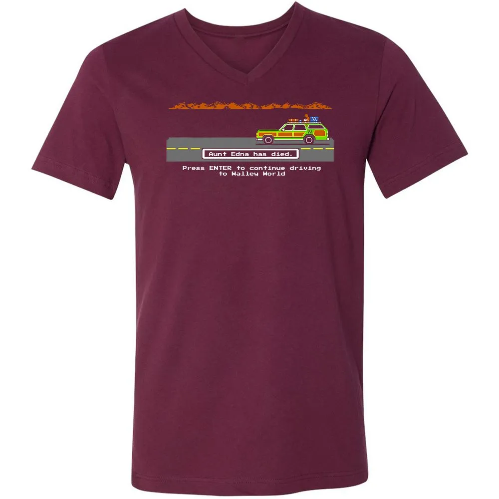 Unisex V-Neck T-Shirt - M2CMVCGH - Maroon - 6