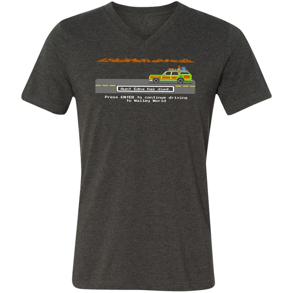 Unisex V-Neck T-Shirt - M2CMVCGH - Dark Grey Heather - 8