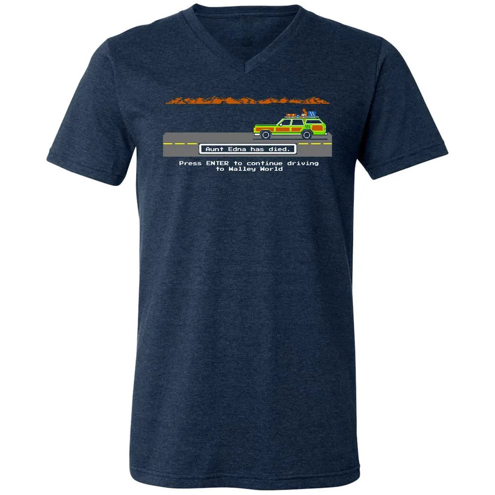 Unisex V-Neck T-Shirt - M2CMVCGH - Heather Navy - 15
