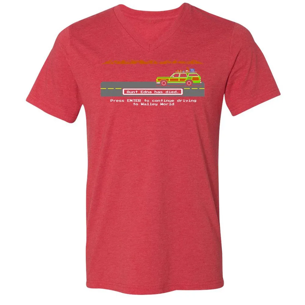 Unisex V-Neck T-Shirt - M2CMVCGH - Heather Red - 16