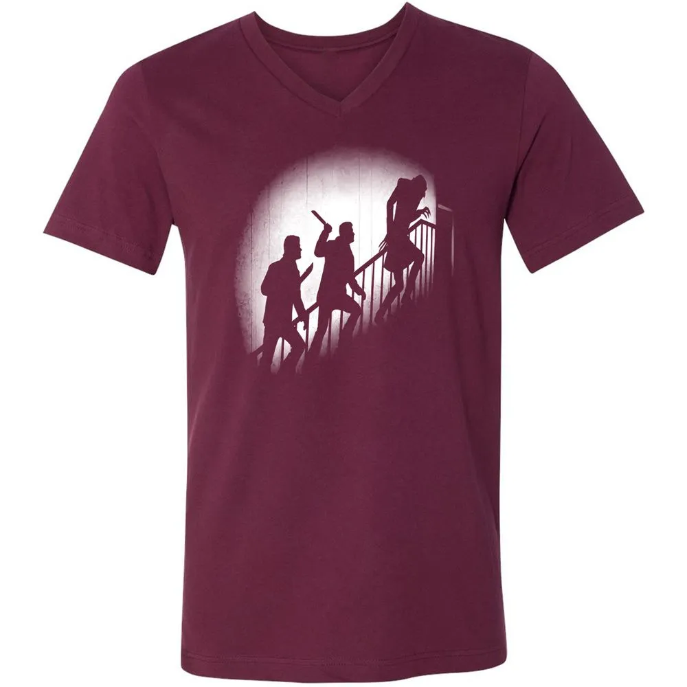 Unisex V-Neck T-Shirt - 985RYNUX - Maroon - 6