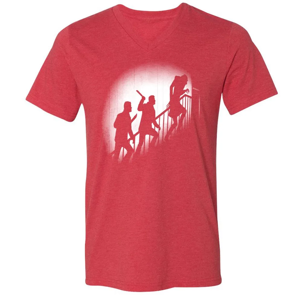 Unisex V-Neck T-Shirt - 985RYNUX - Heather Red - 16