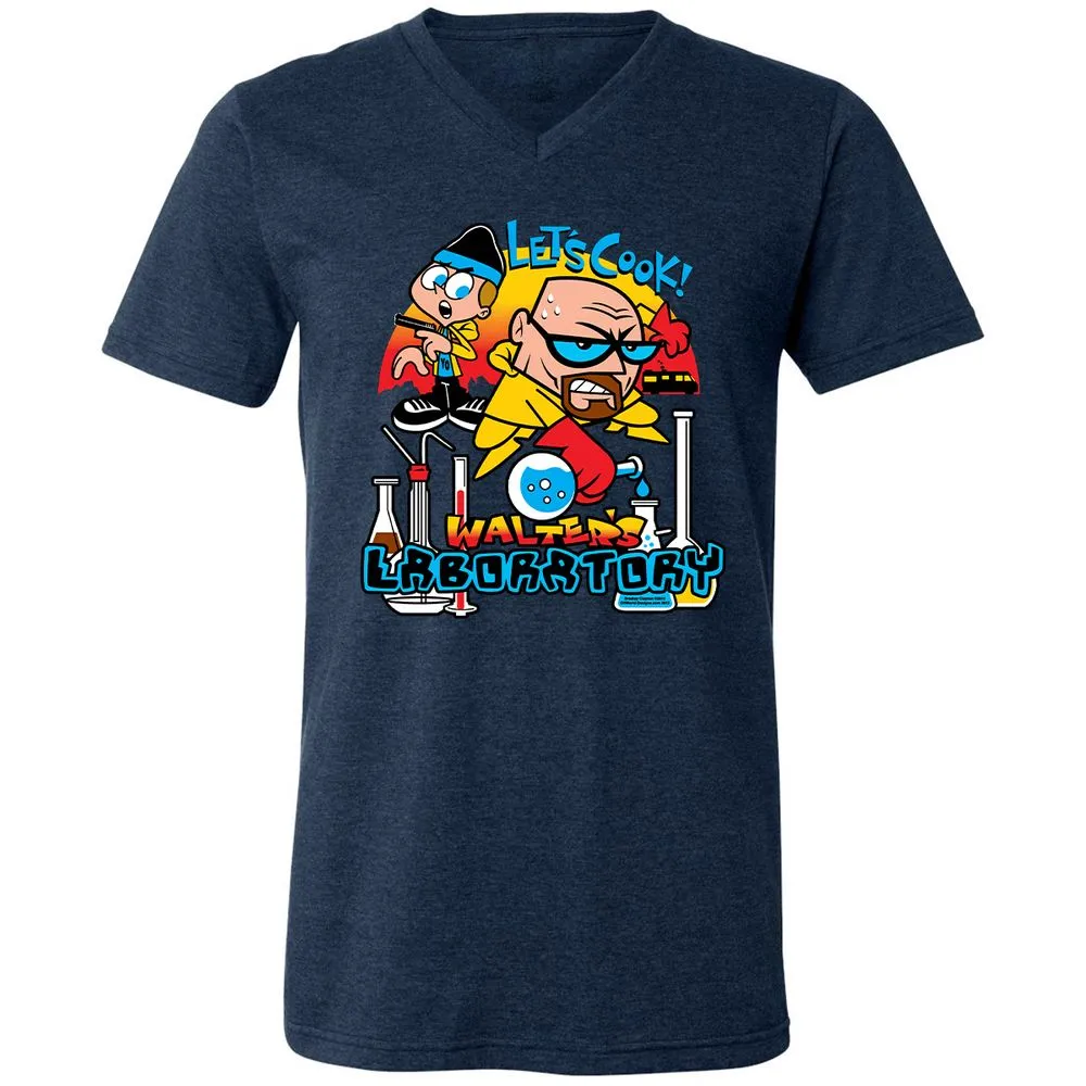 Unisex V-Neck T-Shirt - 29PZUUCS - Heather Navy - 15