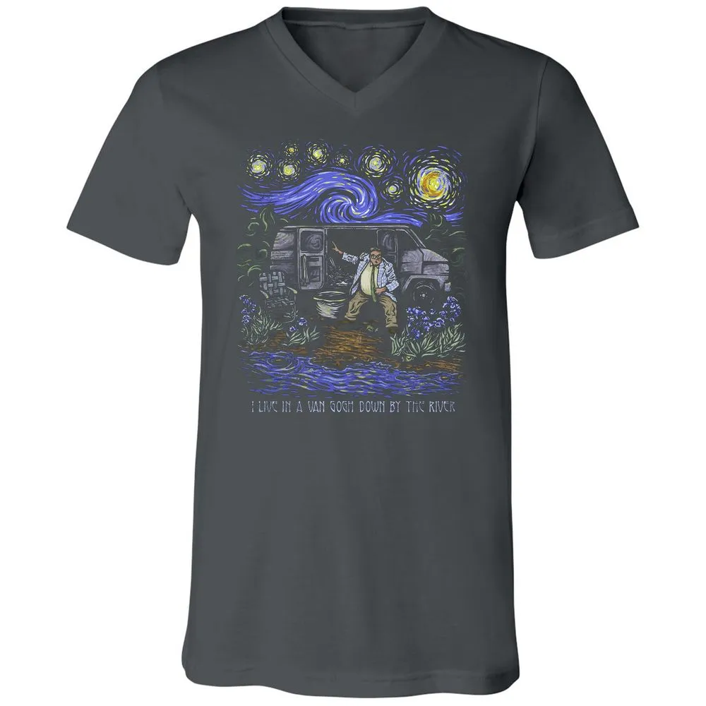 Unisex V-Neck T-Shirt - EXMMWNKE - Asphalt - 12