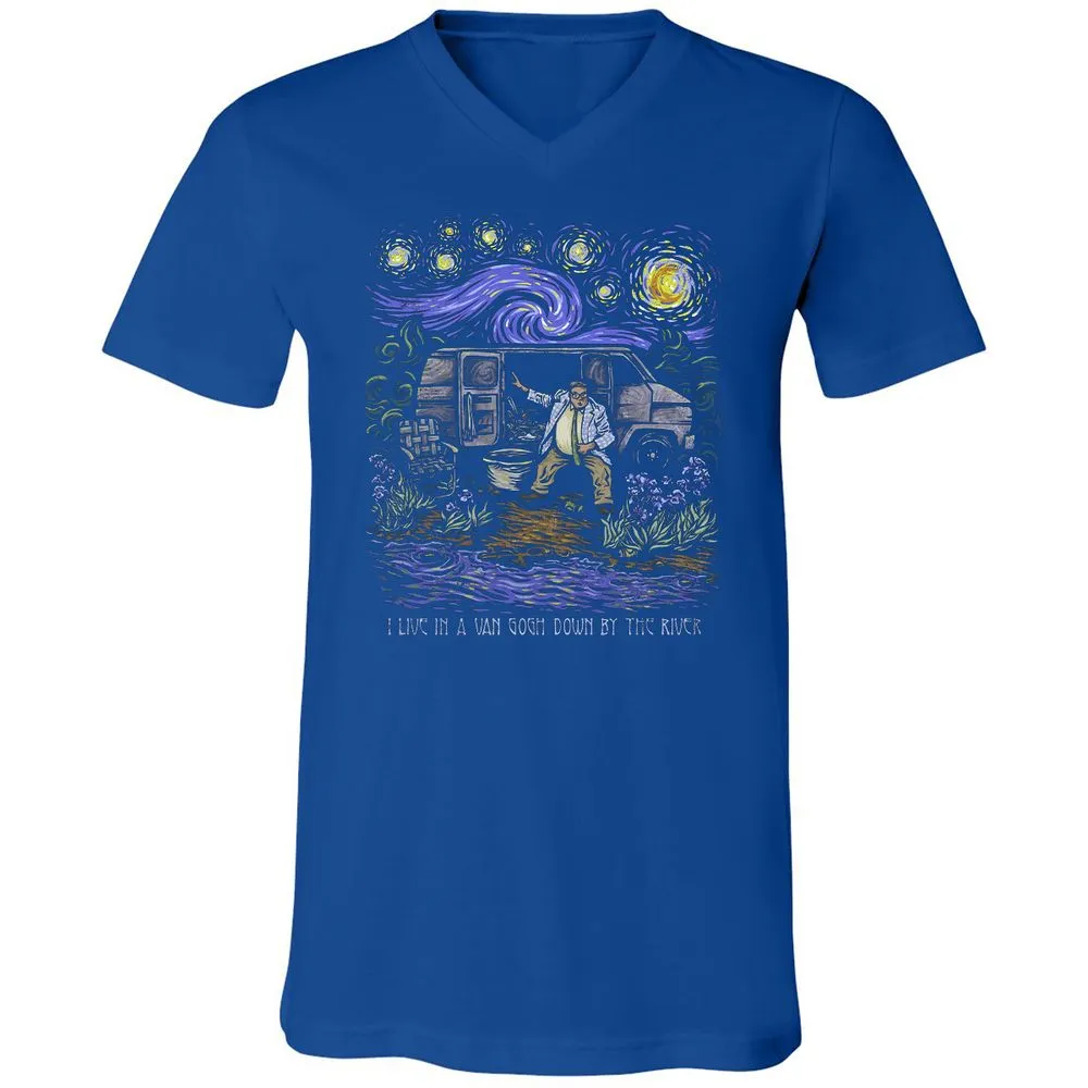 Unisex V-Neck T-Shirt - EXMMWNKE - True Royal - 4
