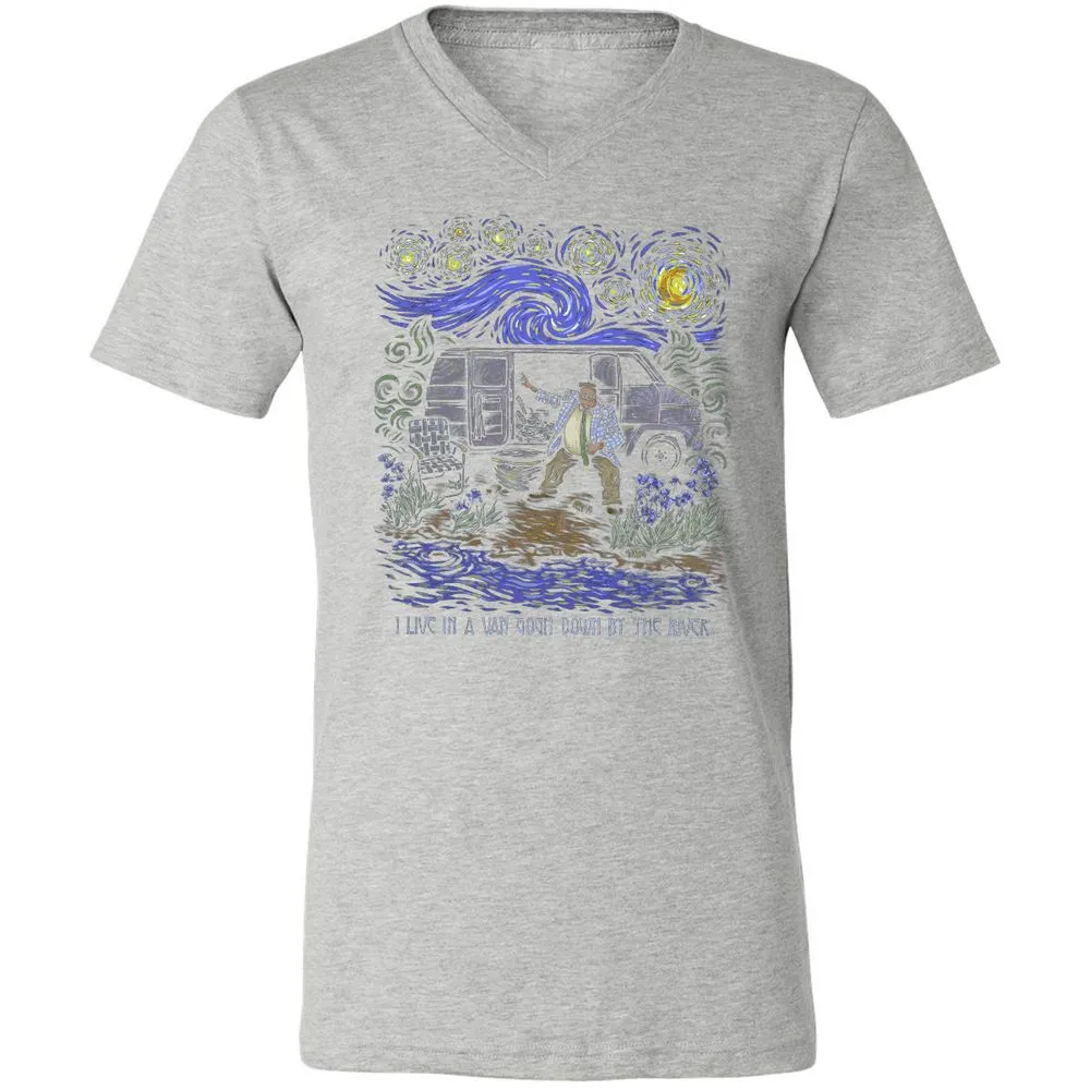 Unisex V-Neck T-Shirt - EXMMWNKE - Athletic Heather - 7