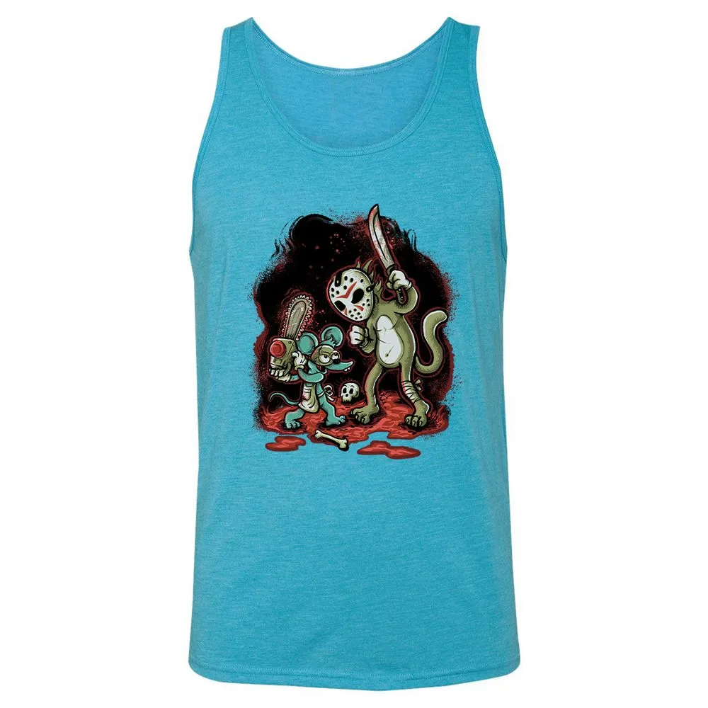 Unisex Jersey Tank - HXQNTBPU - Aqua Triblend - 3