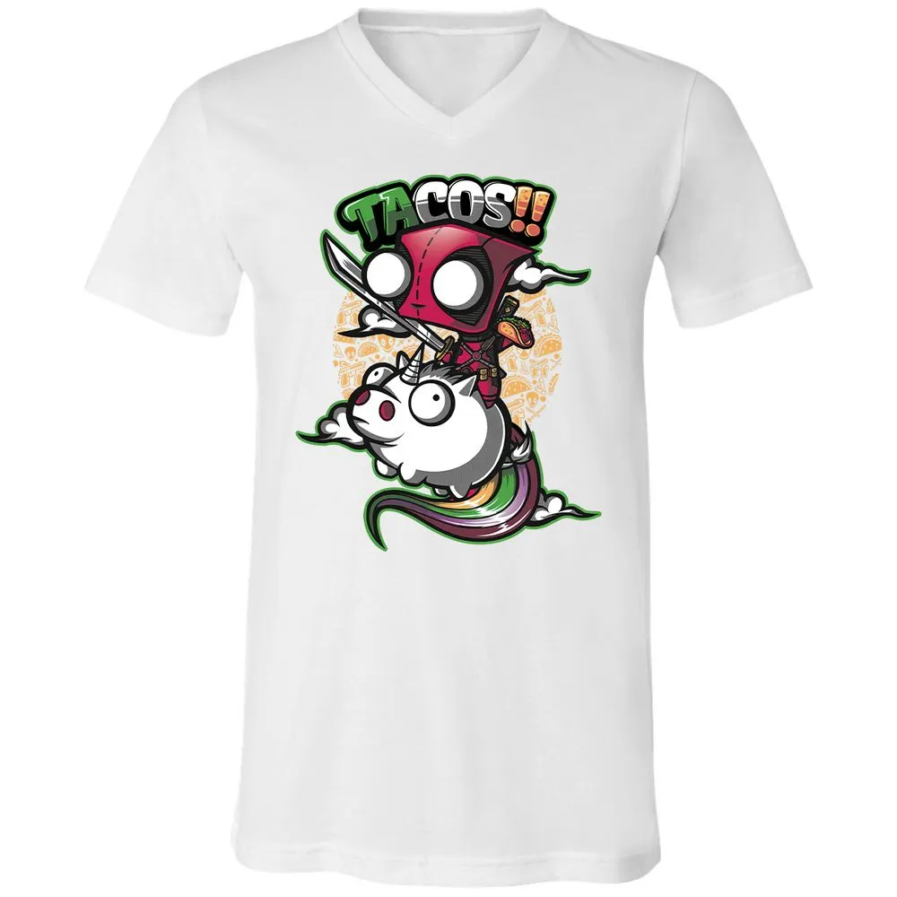Unisex V-Neck T-Shirt - HBZCTNRH - White - 5