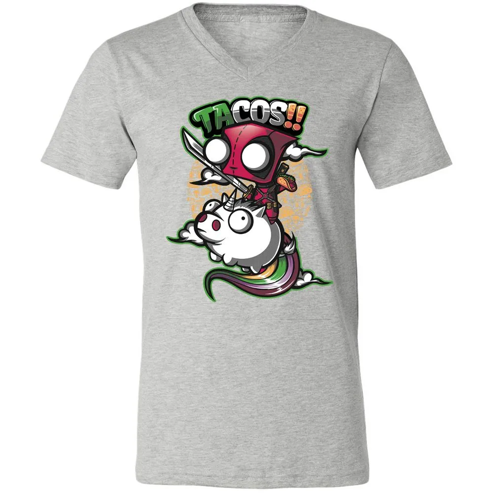 Unisex V-Neck T-Shirt - HBZCTNRH - Athletic Heather - 7