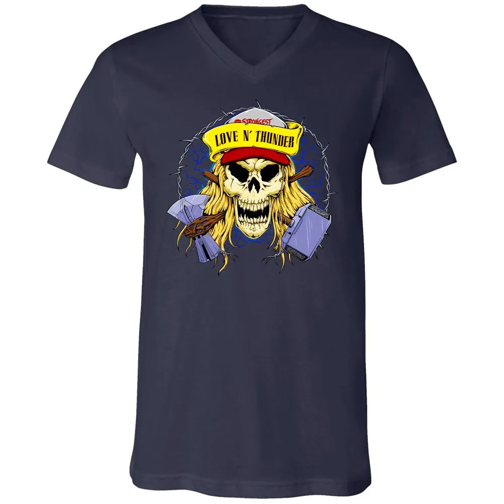 Unisex V-Neck T-Shirt - QT1H9JAL - Navy - 2