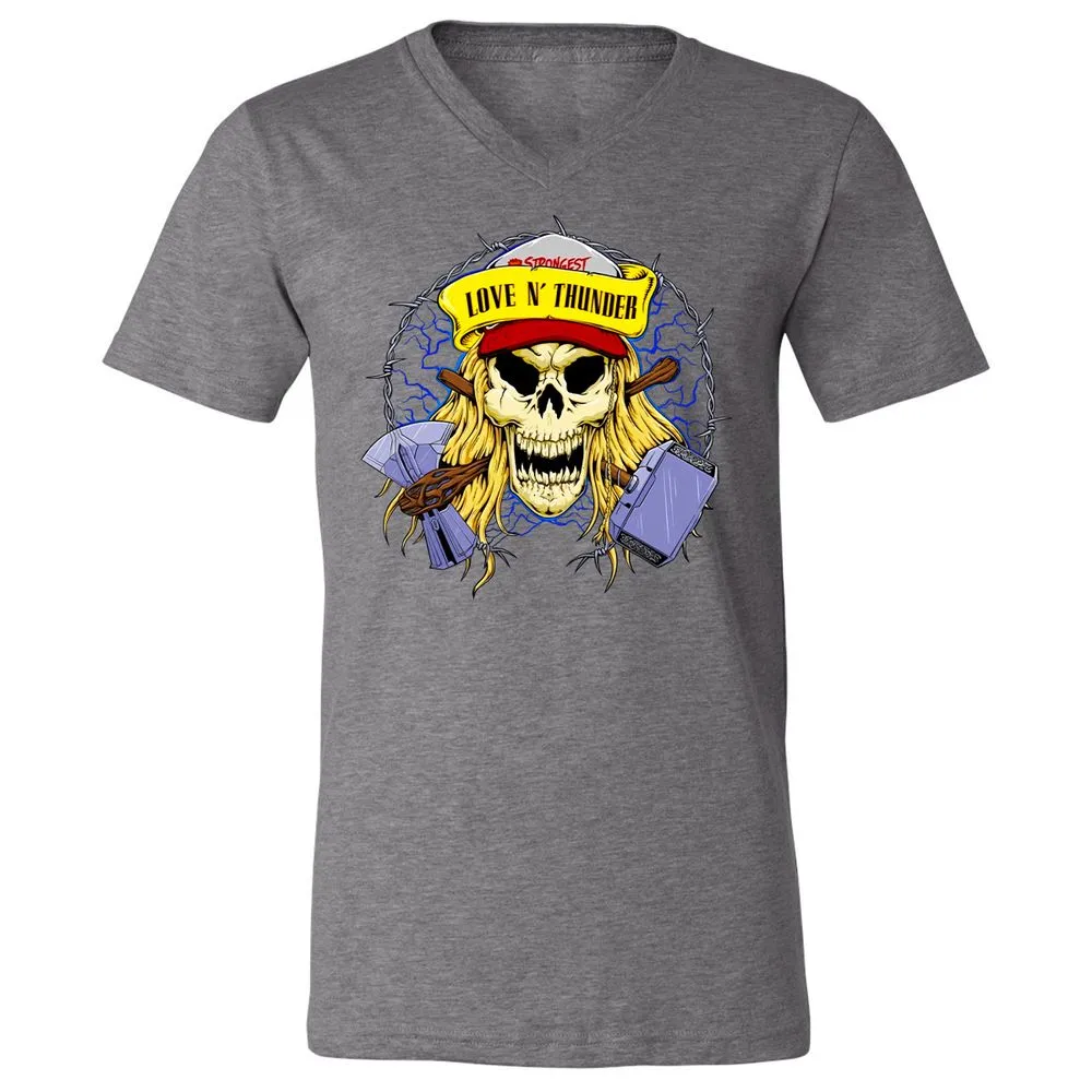 Unisex V-Neck T-Shirt - QT1H9JAL - Deep Heather - 13