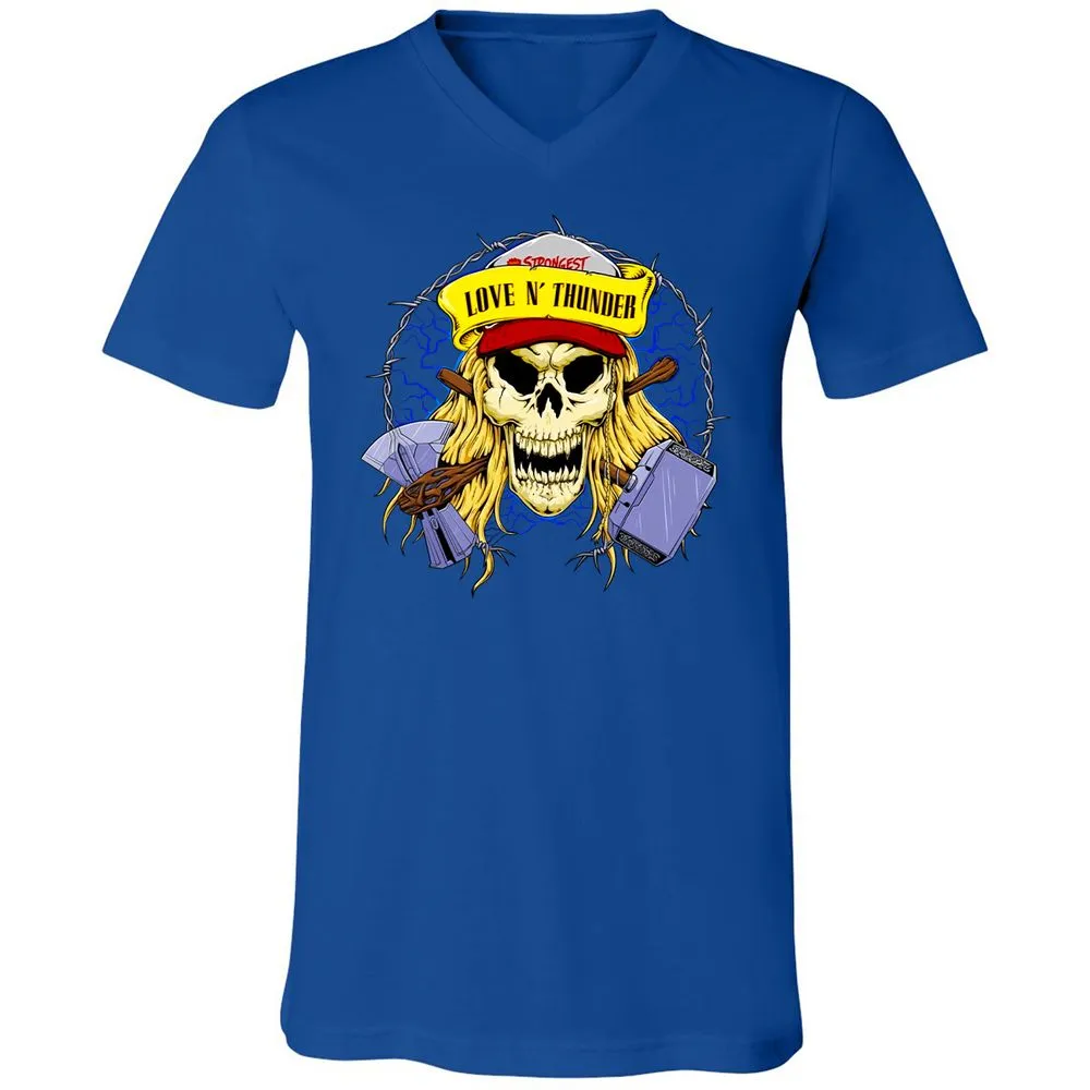 Unisex V-Neck T-Shirt - QT1H9JAL - True Royal - 4