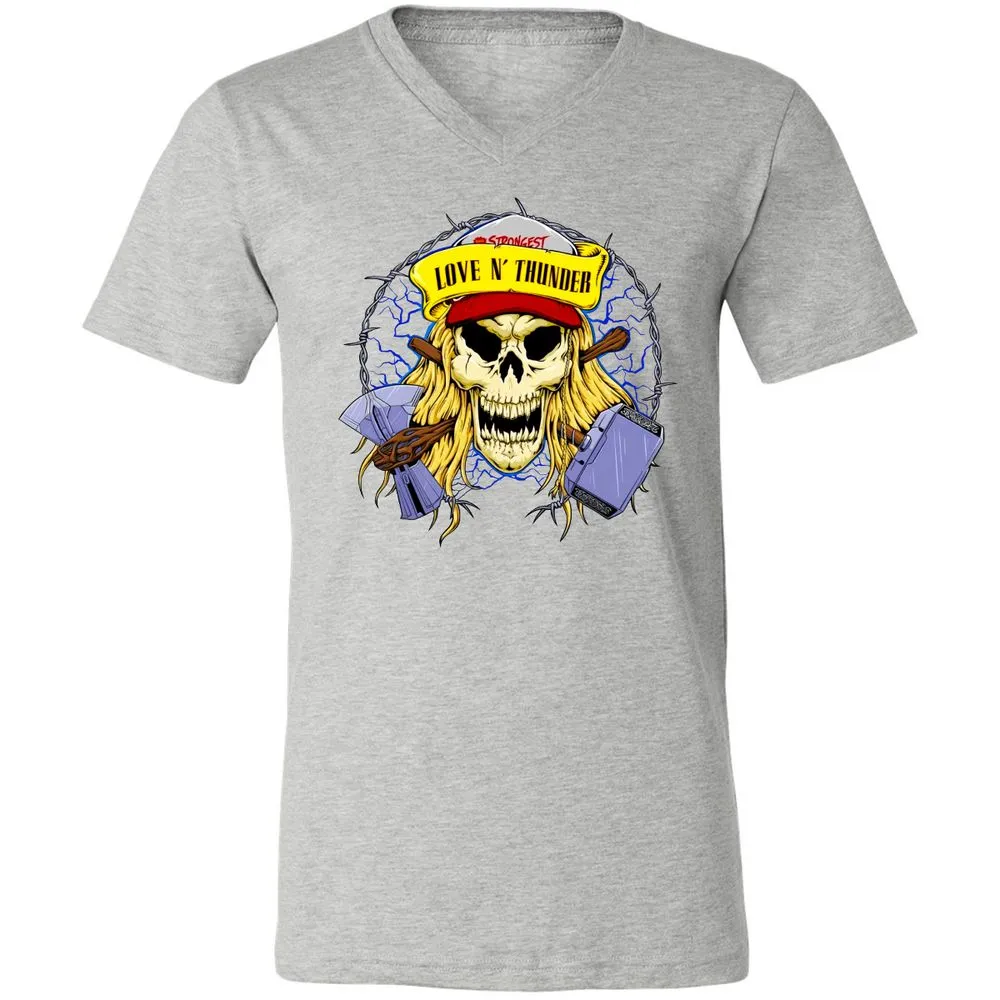 Unisex V-Neck T-Shirt - QT1H9JAL - Athletic Heather - 7