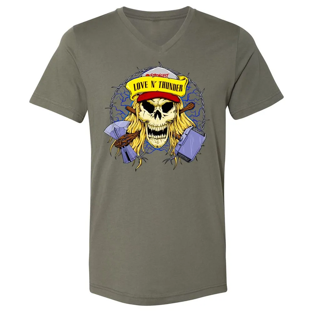 Unisex V-Neck T-Shirt - QT1H9JAL - Military Green - 10