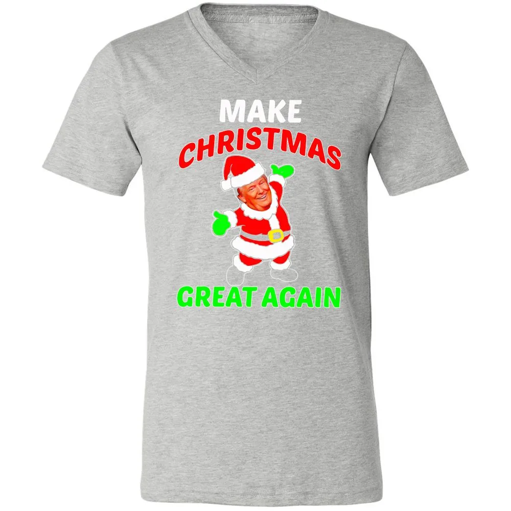 Unisex V-Neck T-Shirt - BJ3ZJHX2 - Athletic Heather - 7