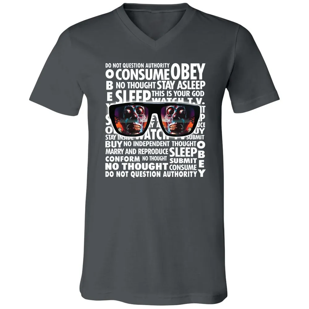 Unisex V-Neck T-Shirt - 234MZWL2 - Asphalt - 12