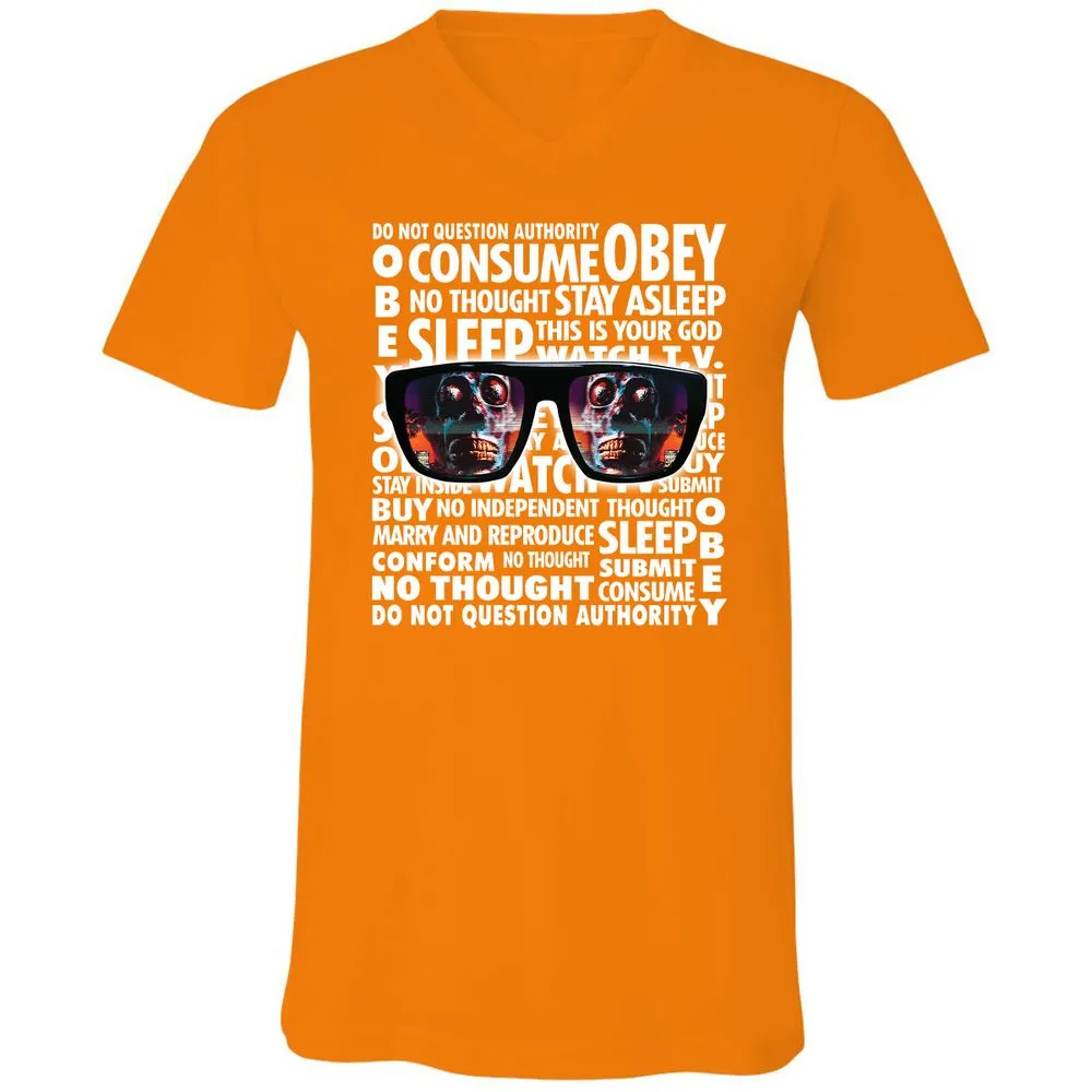 Unisex V-Neck T-Shirt - 234MZWL2 - Orange - 11