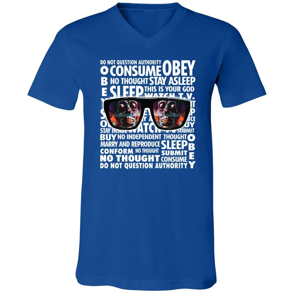 Unisex V-Neck T-Shirt - 234MZWL2 - True Royal - 4