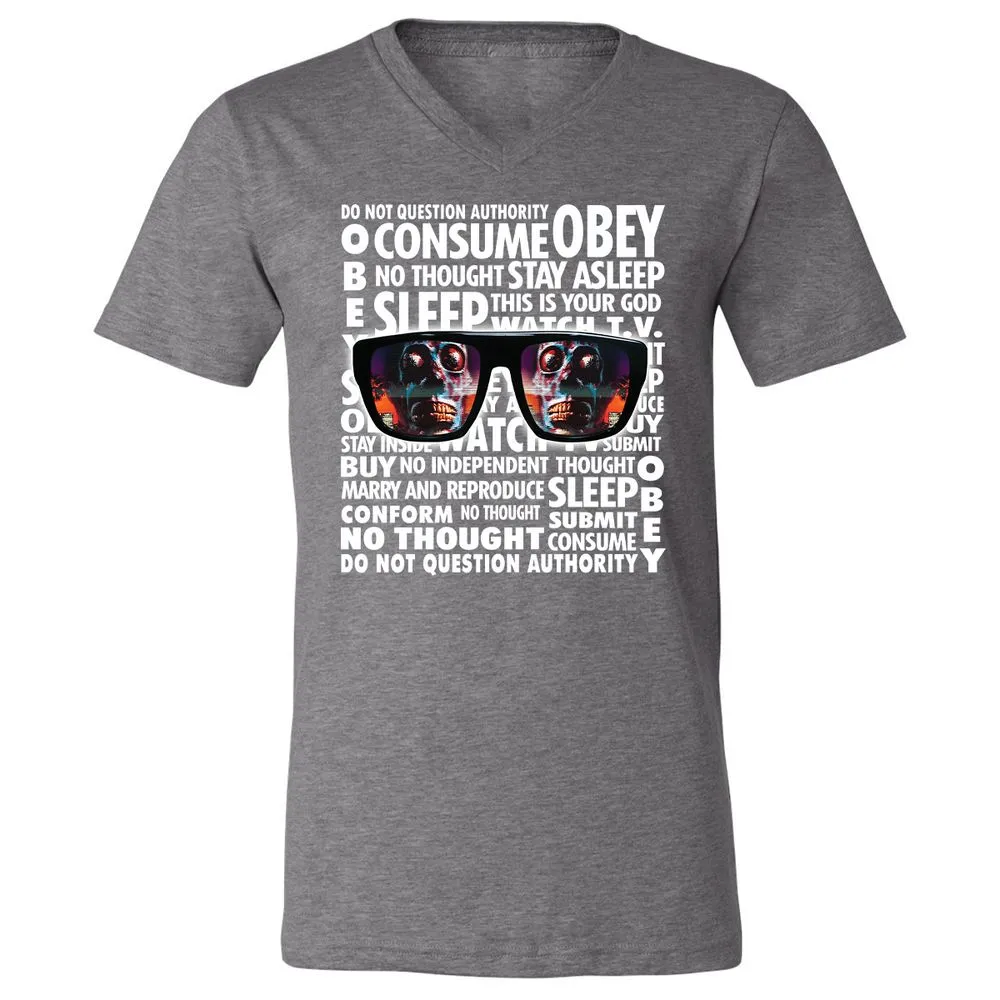 Unisex V-Neck T-Shirt - 234MZWL2 - Deep Heather - 13