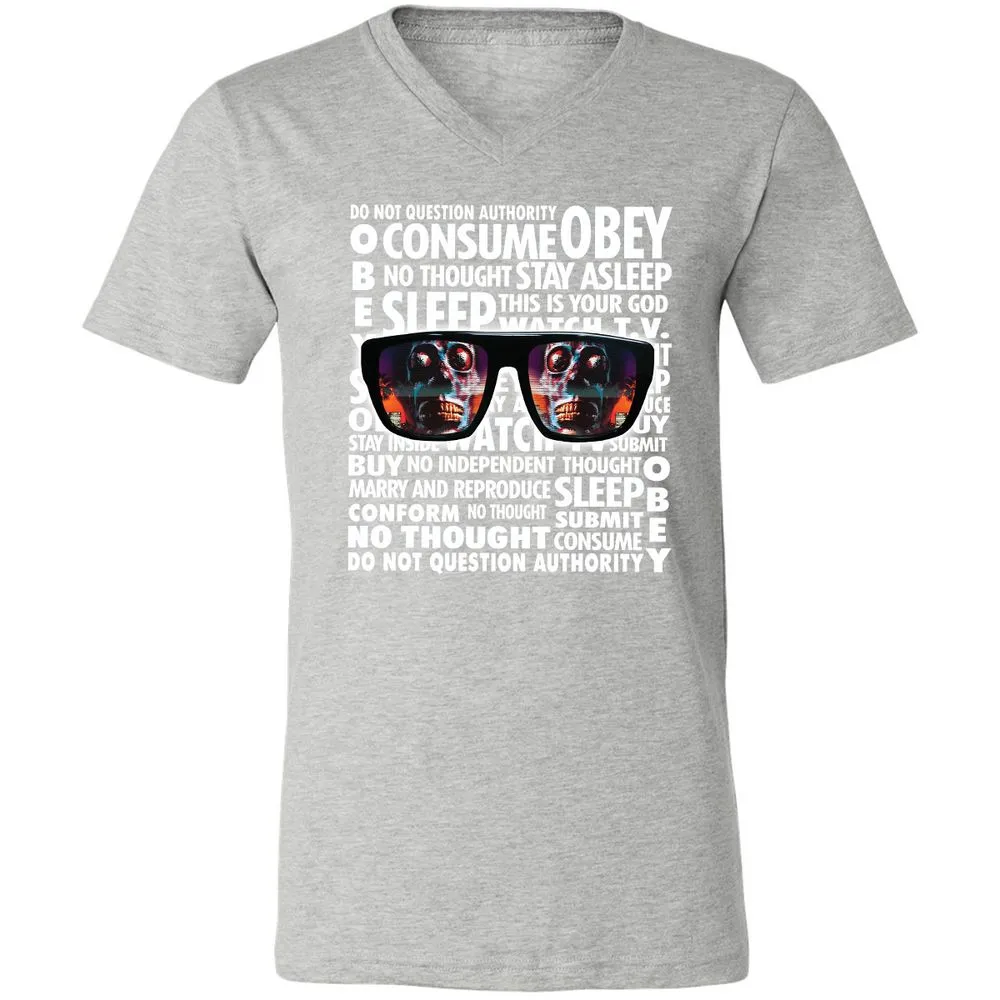 Unisex V-Neck T-Shirt - 234MZWL2 - Athletic Heather - 7